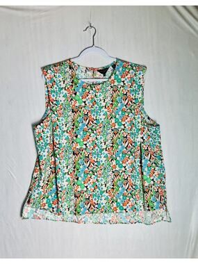 Ted Baker Womens Euro Chic Feminine Floral Sleeveless Blouse Size 6/Size 14 US